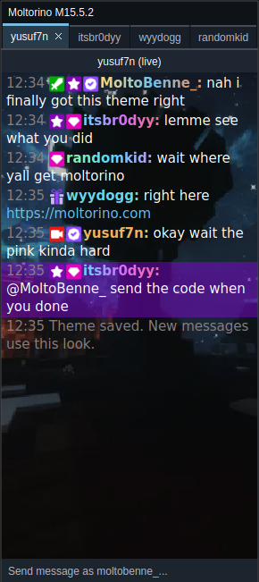Moltorino settings preview